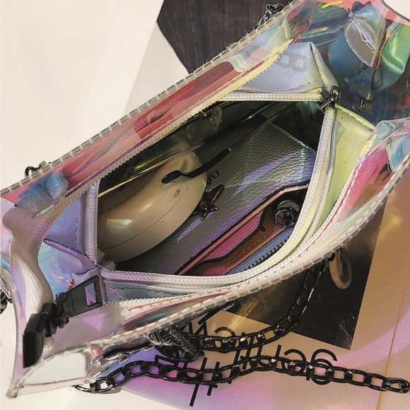 MOXUI studded iridescent bag with inner clutch - Picture 3 of 3